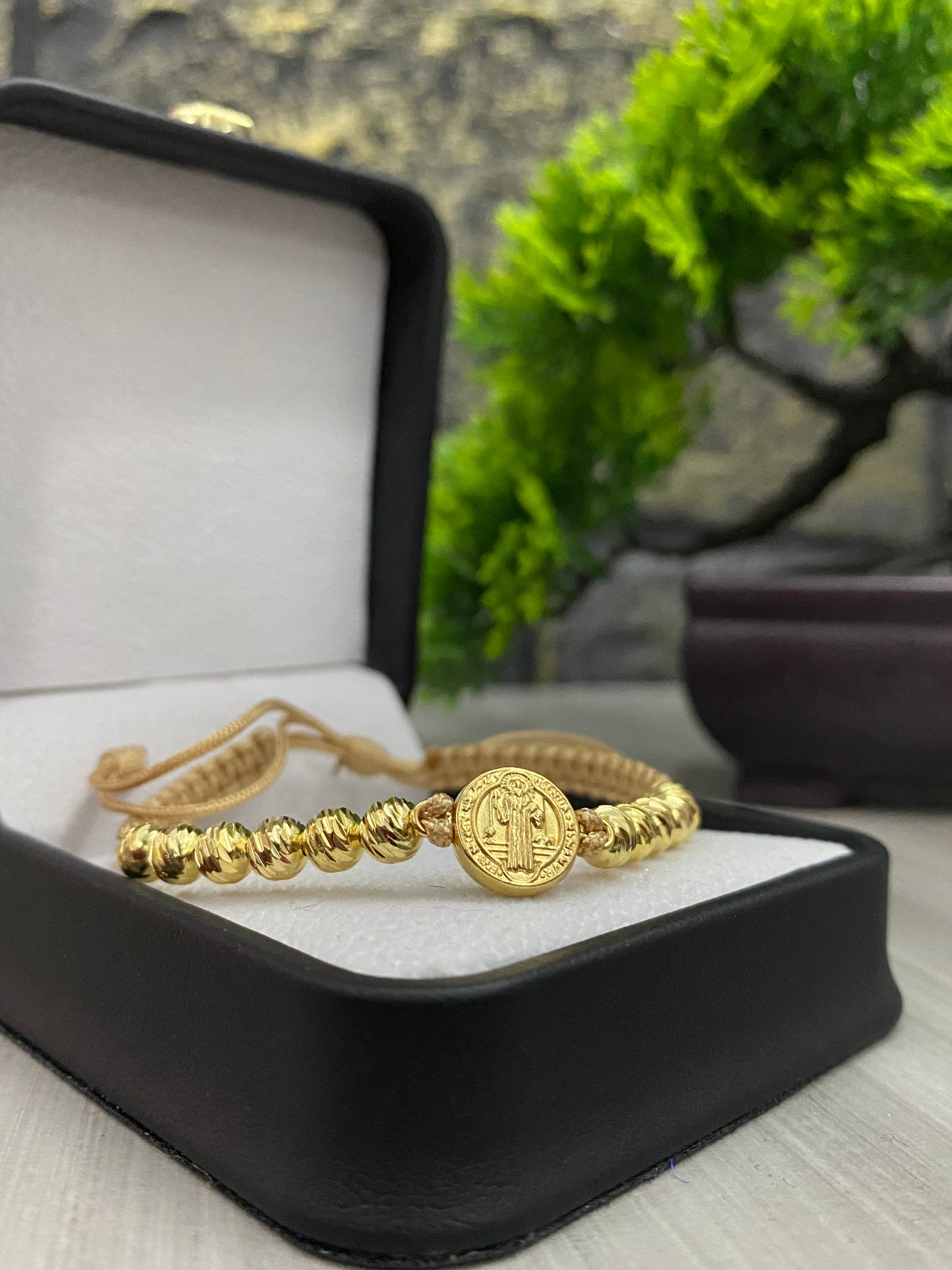 Pulsera San Benito 12 balines #5 diamantados