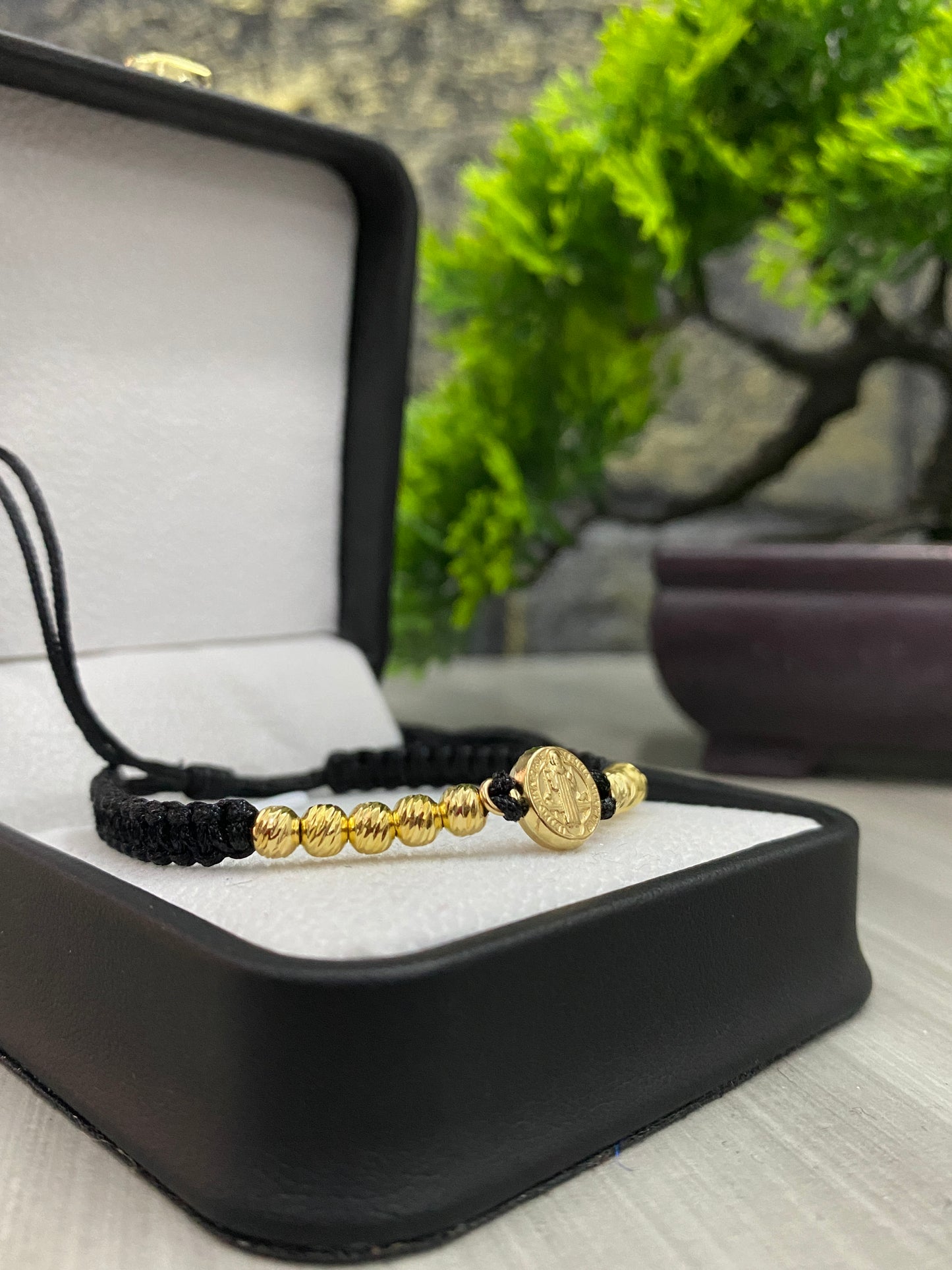 Pulsera San Benito 10 balines #4 diamantados