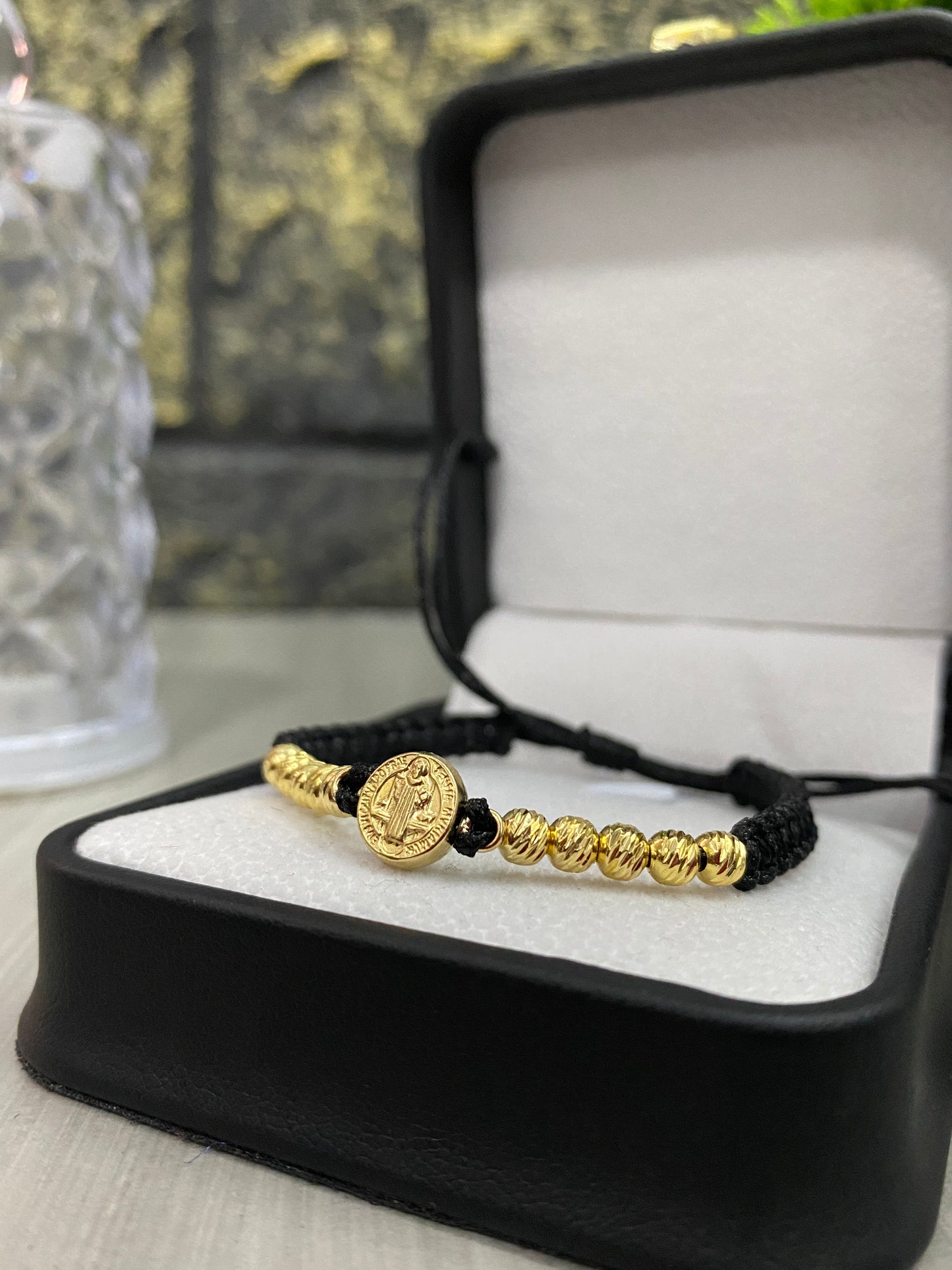 Pulsera San Benito 10 balines #4 diamantados