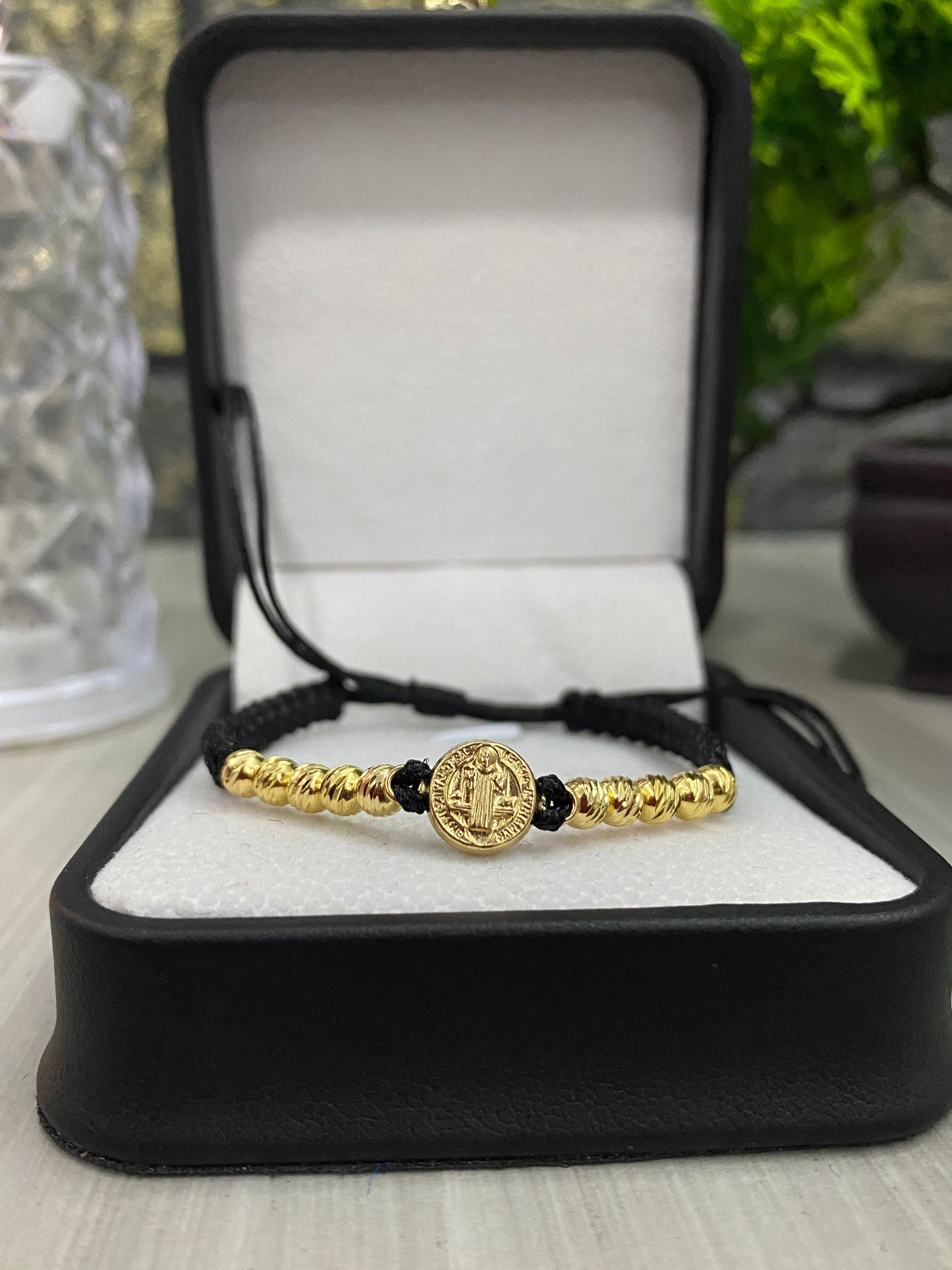 Pulsera San Benito 10 balines #4 diamantados