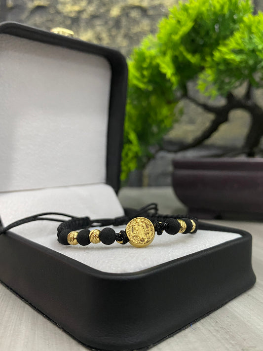 Pulsera San Benito #4 diamantada sencilla