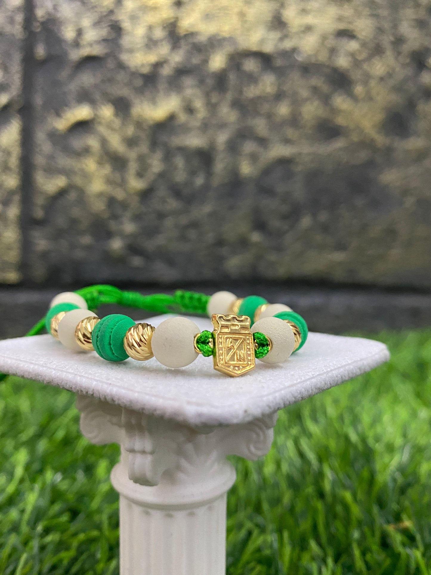 Pulsera Pulsera Atletico nacional 8 balines #6 tipo Oro