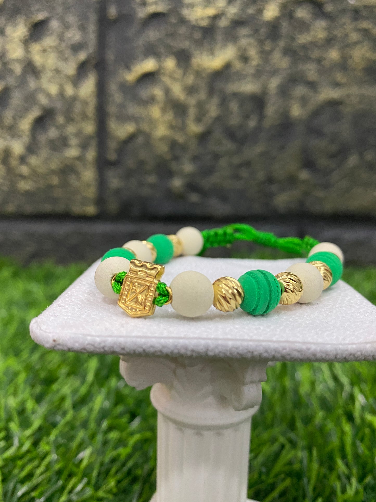 Pulsera Pulsera Atletico nacional 8 balines #6 tipo Oro