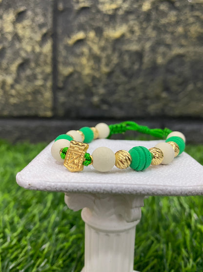 Pulsera Pulsera Atletico nacional 8 balines #6 tipo Oro