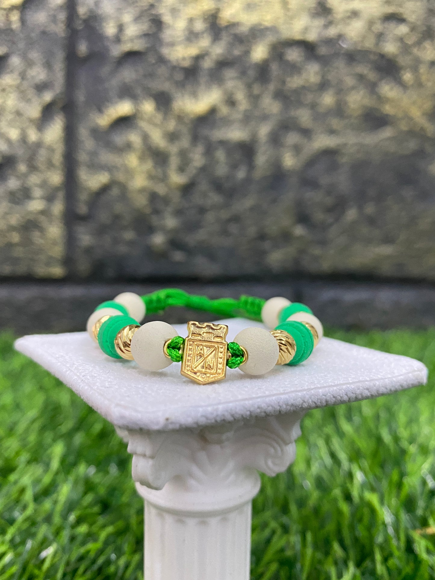 Pulsera Pulsera Atletico nacional 8 balines #6 tipo Oro