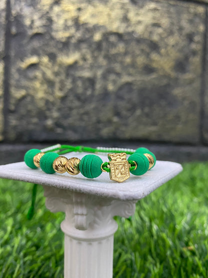Pulsera Atletico nacional #6 tipo Oro