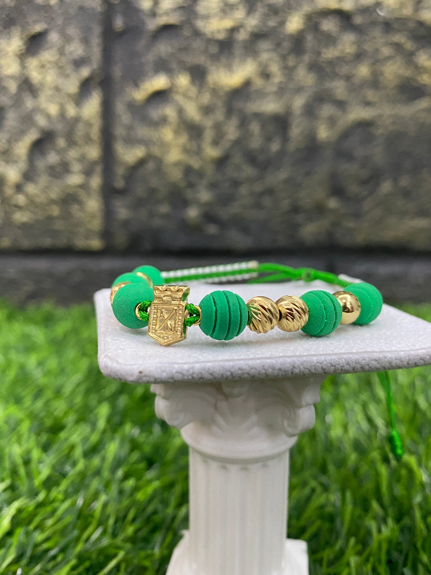 Pulsera Atletico nacional #6 tipo Oro