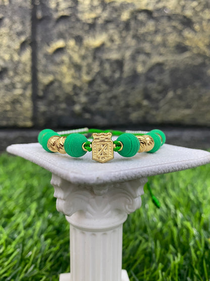 Pulsera Atletico nacional #6 tipo Oro