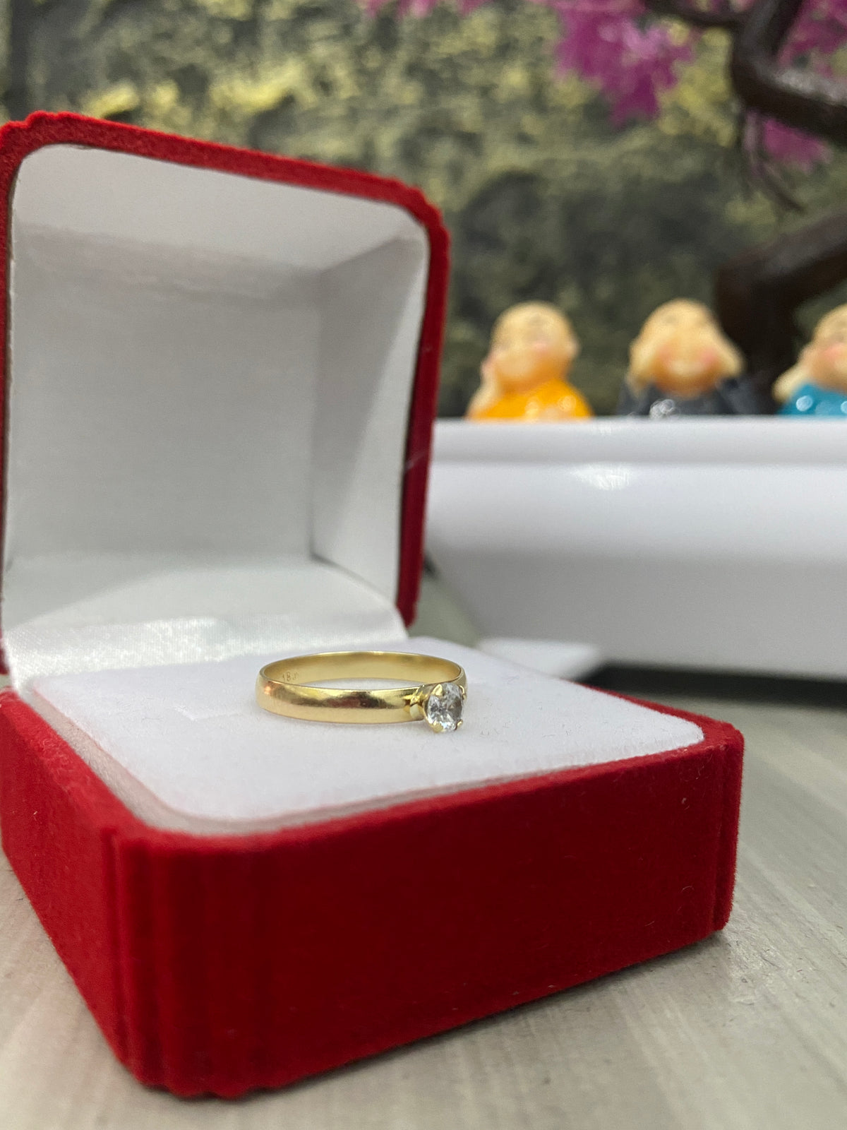 Anillo Importado Solitario Talla 7