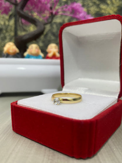 Anillo Importado Solitario Talla 7