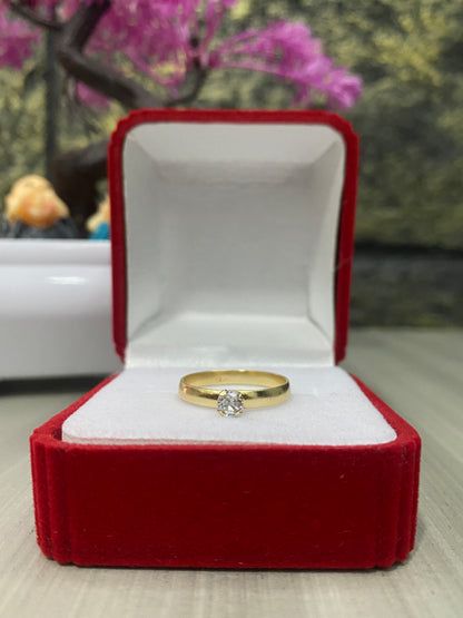 Anillo Importado Solitario Talla 7