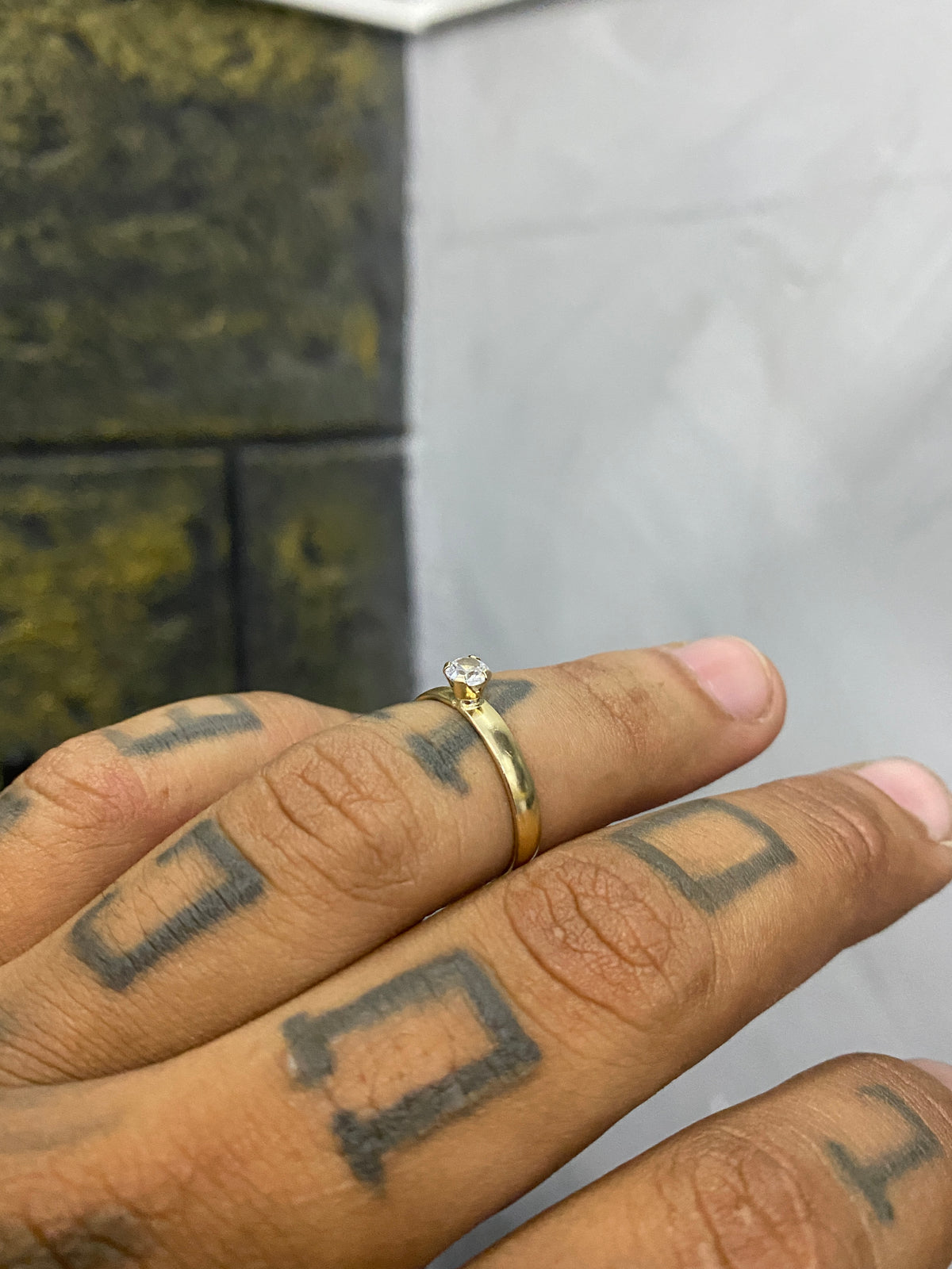Anillo Importado Solitario Talla 7