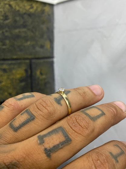 Anillo Importado Solitario Talla 7