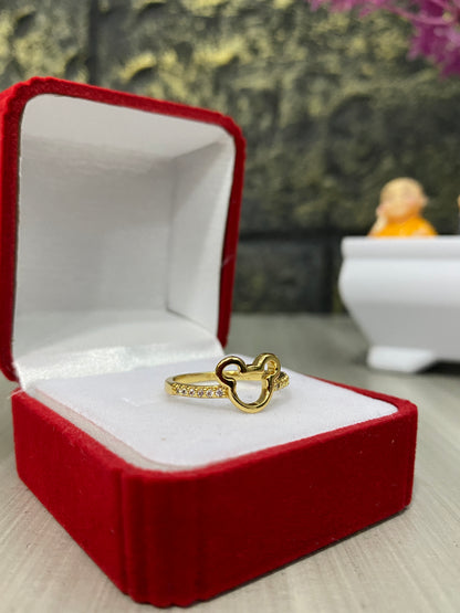 Anillo Importado Minnie silueta circonado Talla 8