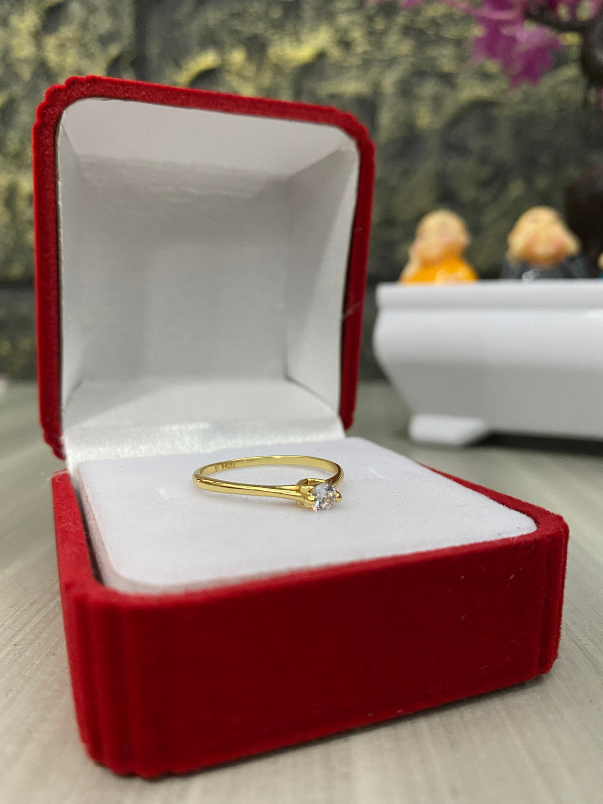 Anillo Importado solitario circon Talla 7,5