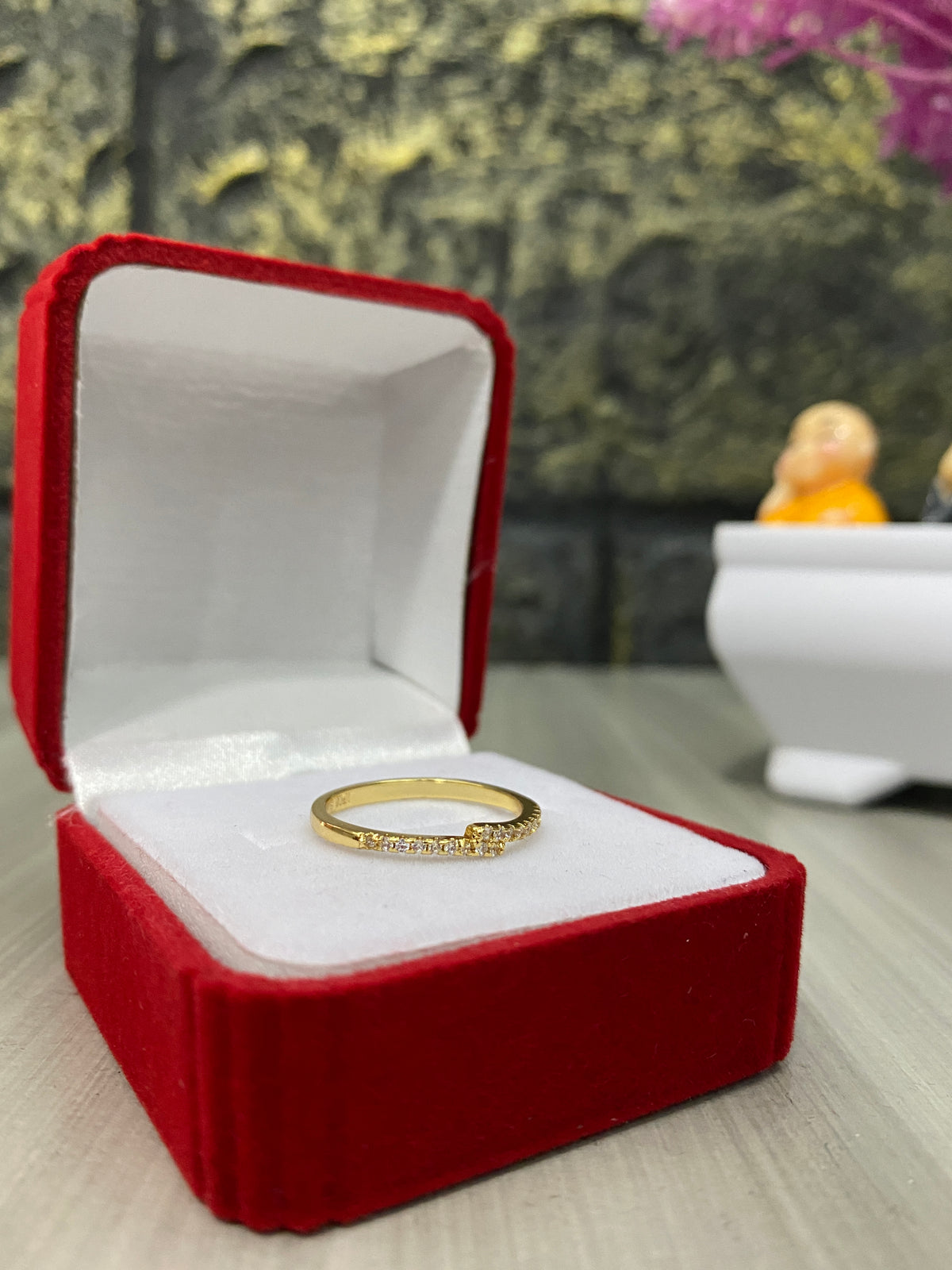 Anillo Importado Delicado circones cruzados Talla 8
