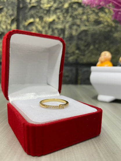 Anillo Importado Delicado circones cruzados Talla 8