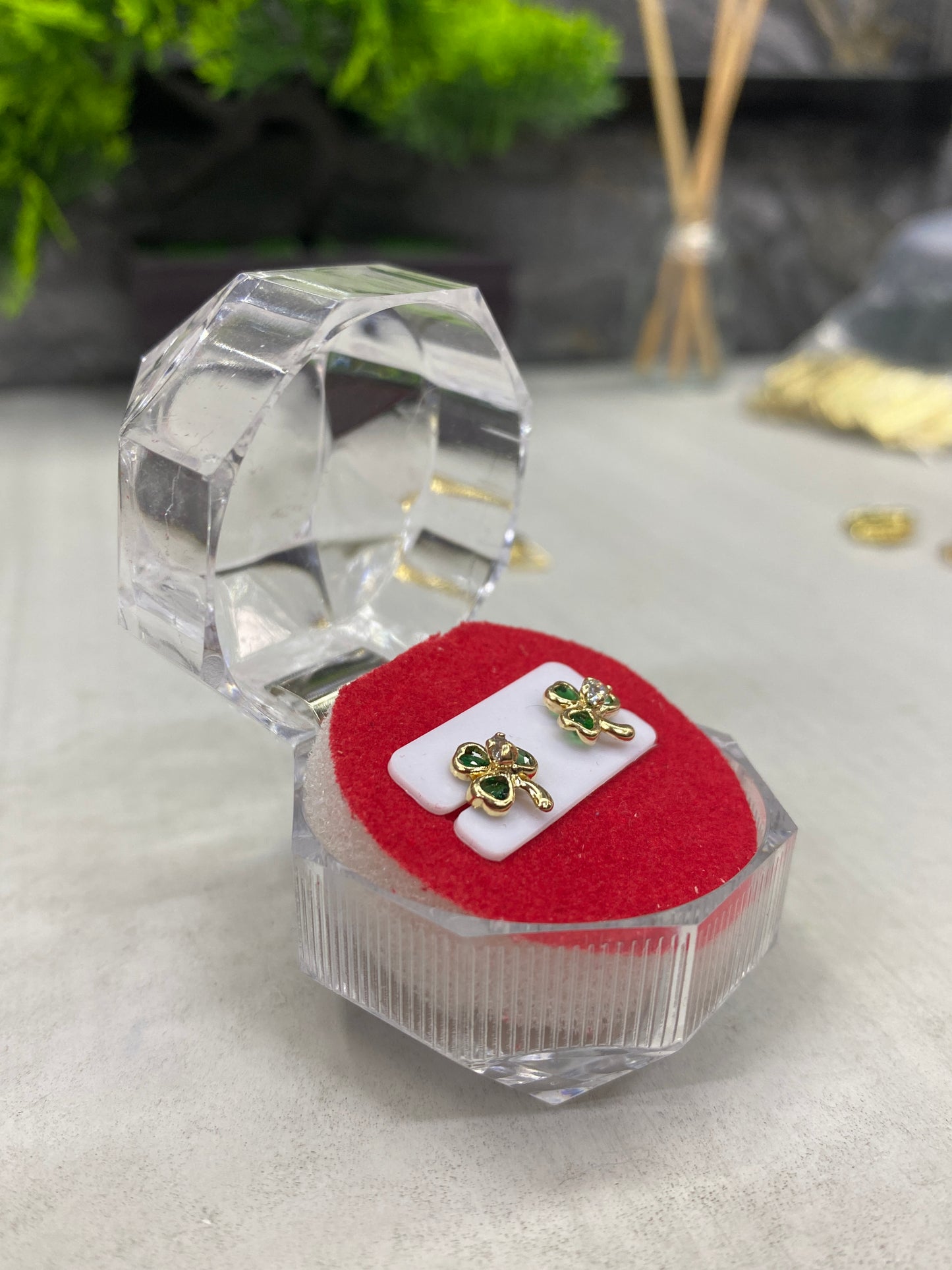 Topos Trébol circonado verde Rosca seguridad