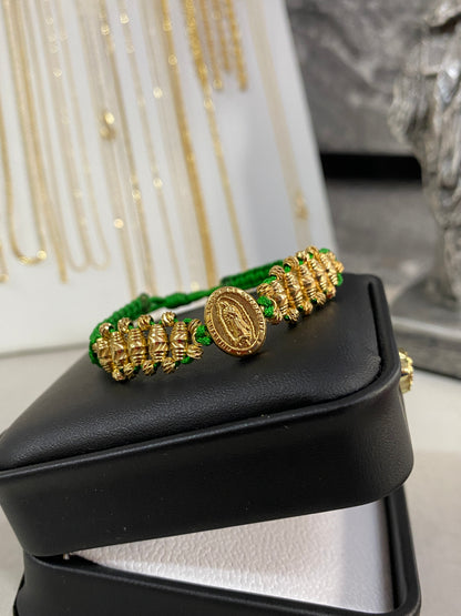 Pulsera barril 3 carriles Guadalupe ovalada