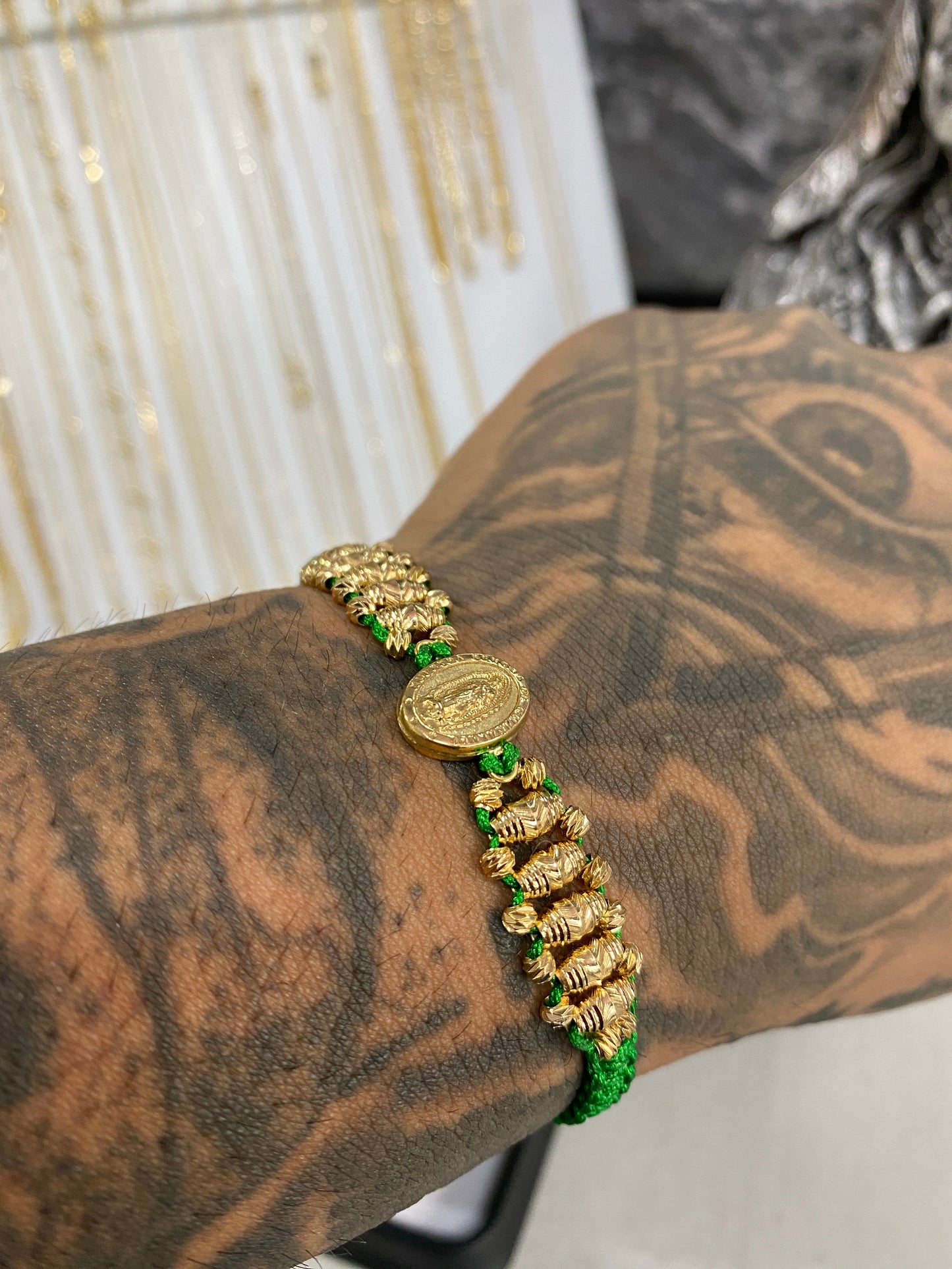 Pulsera barril 3 carriles Guadalupe ovalada