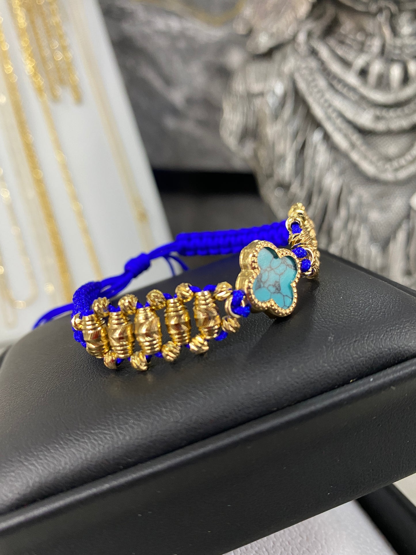 Pulsera barril 3 carrilles Van Cleef azul