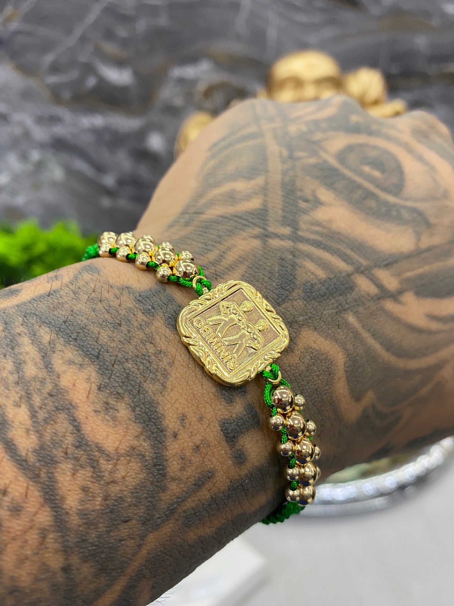 Pulsera zodiacal 3 carriles lisa GEMINIS