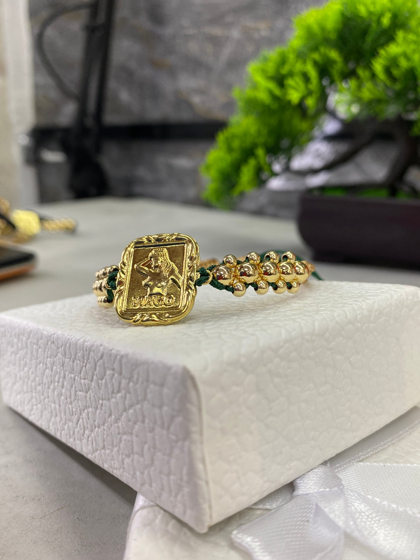 Pulsera zodiacal 3 carriles lisa VIRGO