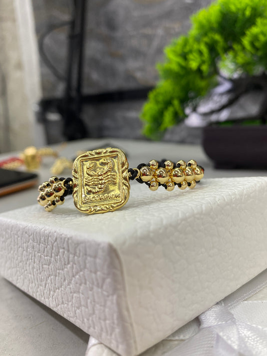 Pulsera zodiacal 3 carriles lisa ESCORPION