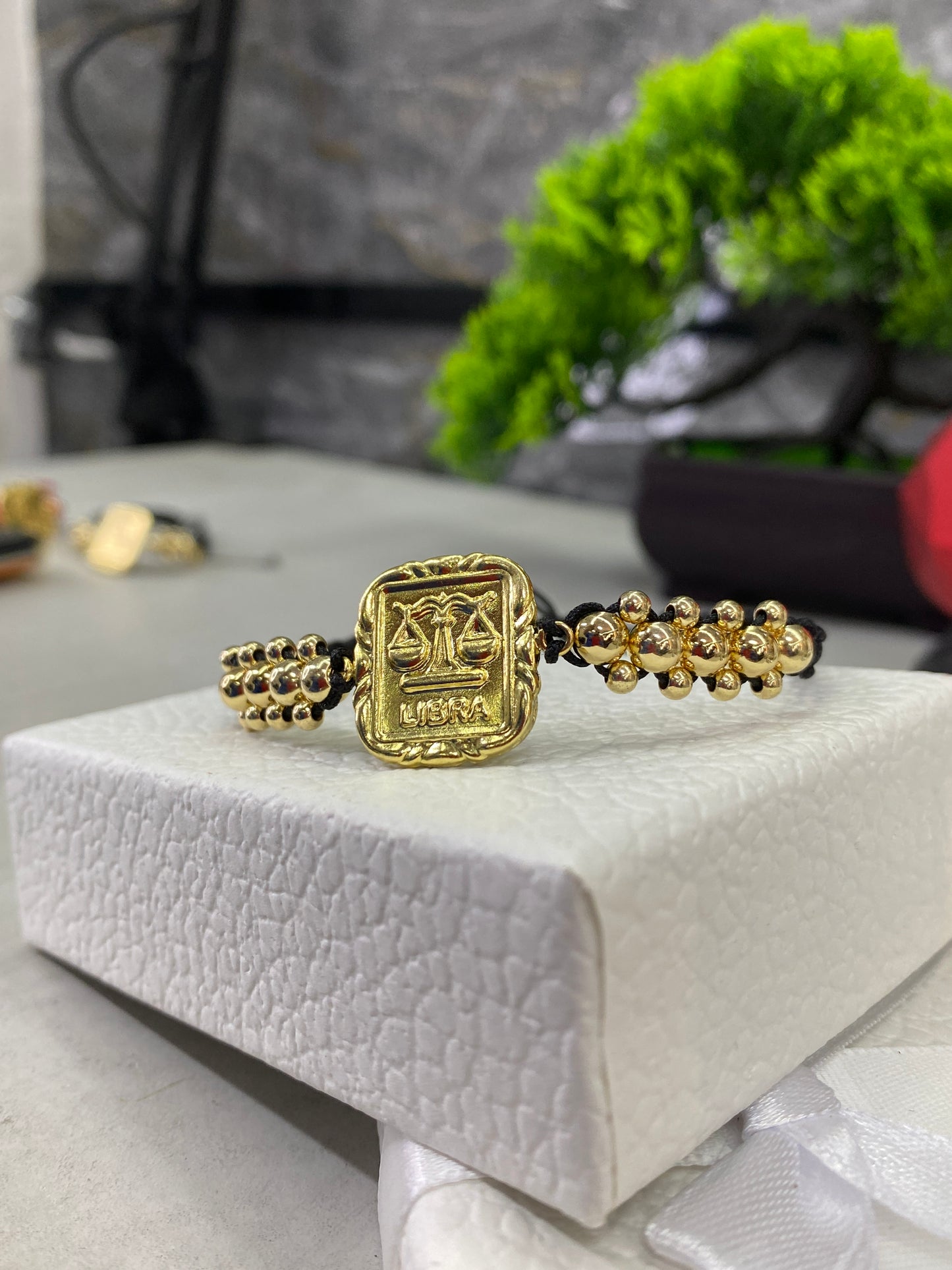 Pulsera zodiacal 3 carriles lisa LIBRA