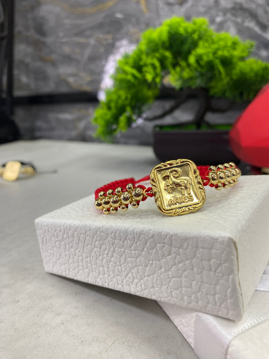 Pulsera zodiacal 3 carriles lisa ARIES