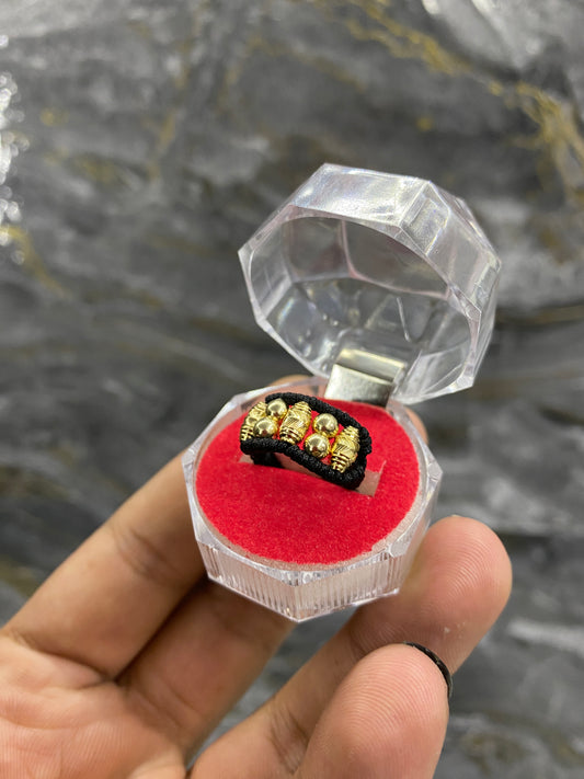 Anillo 3 barriles y balines liso