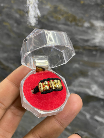 Anillo 3 barriles y balines liso