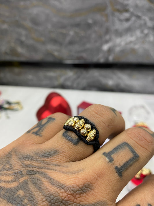 Anillo 3 barriles y balines liso