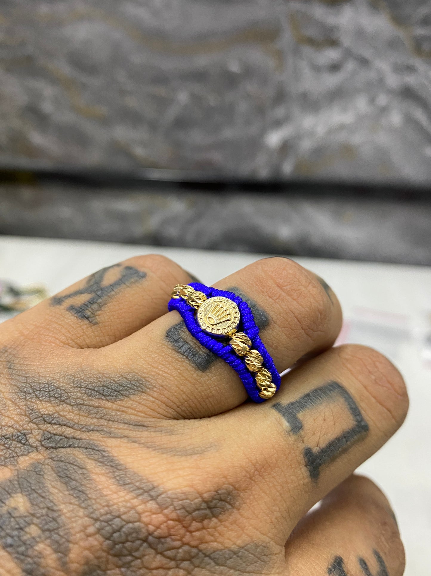 Anillo rolex sencillo balines #4 diamantados