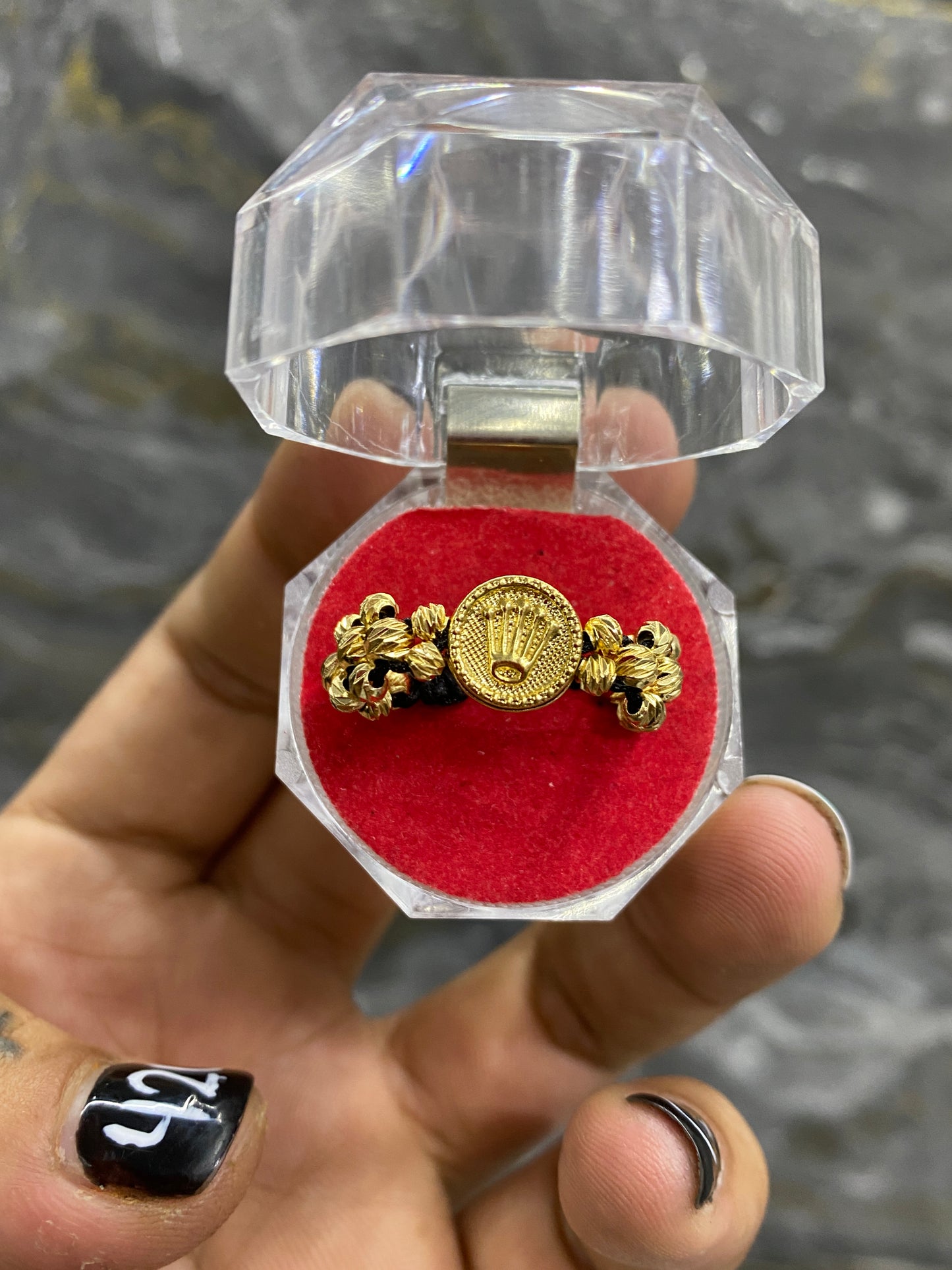 Anillo rolex mediano 3 carriles diamantado
