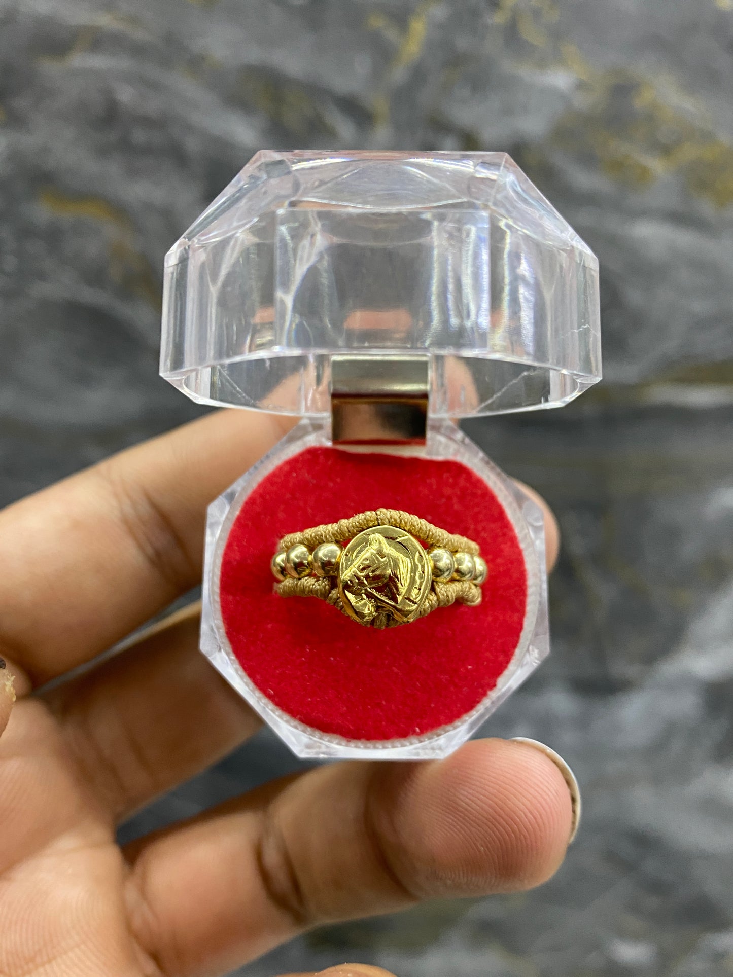 Anillo sencillo equino balines #4 lisos
