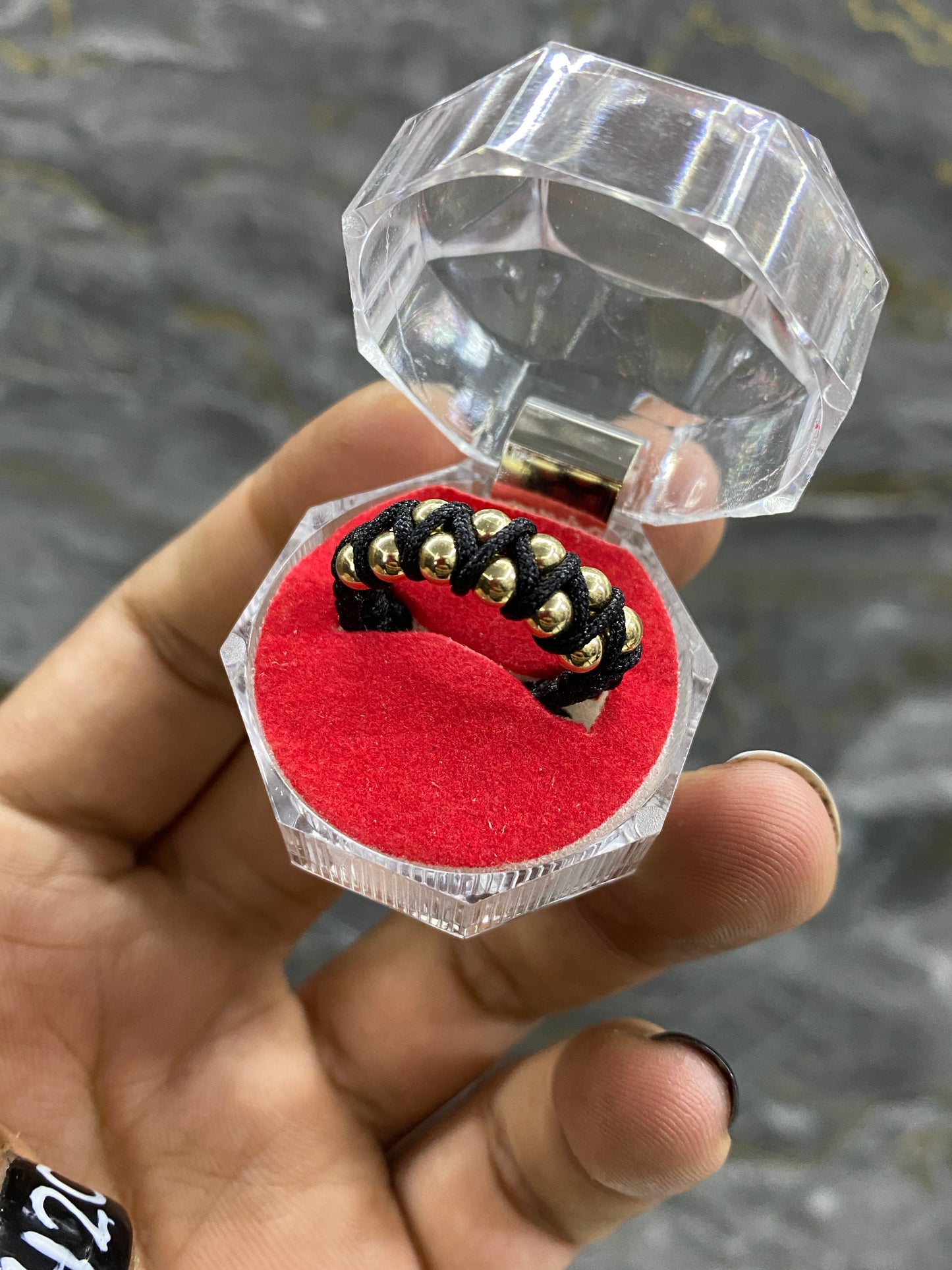 Anillo zigzag liso #4