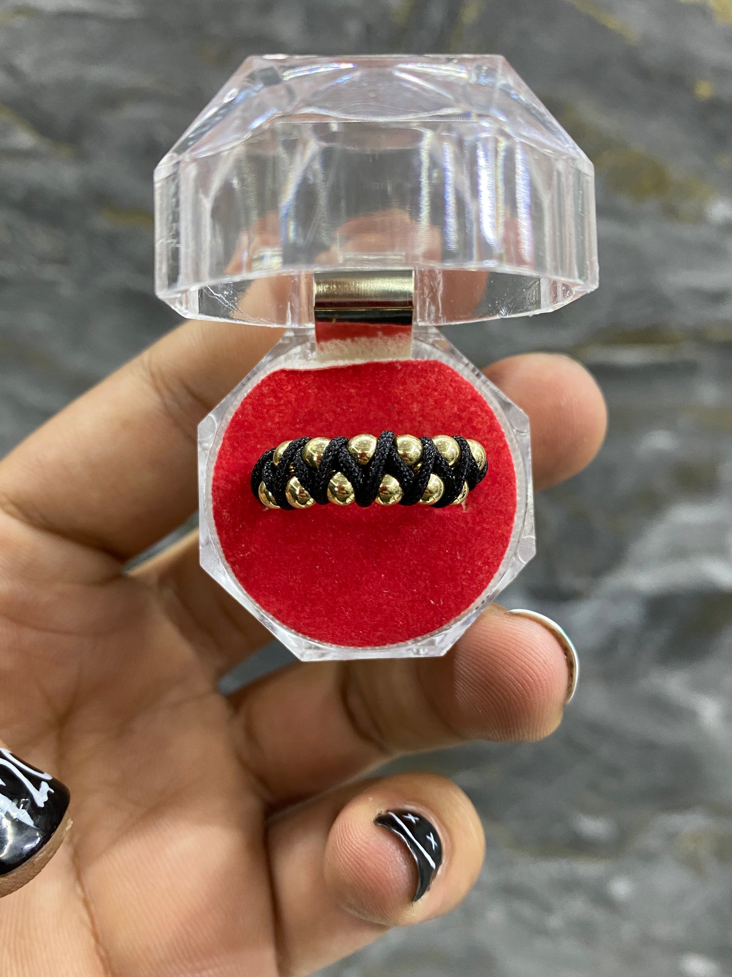 Anillo zigzag liso #4