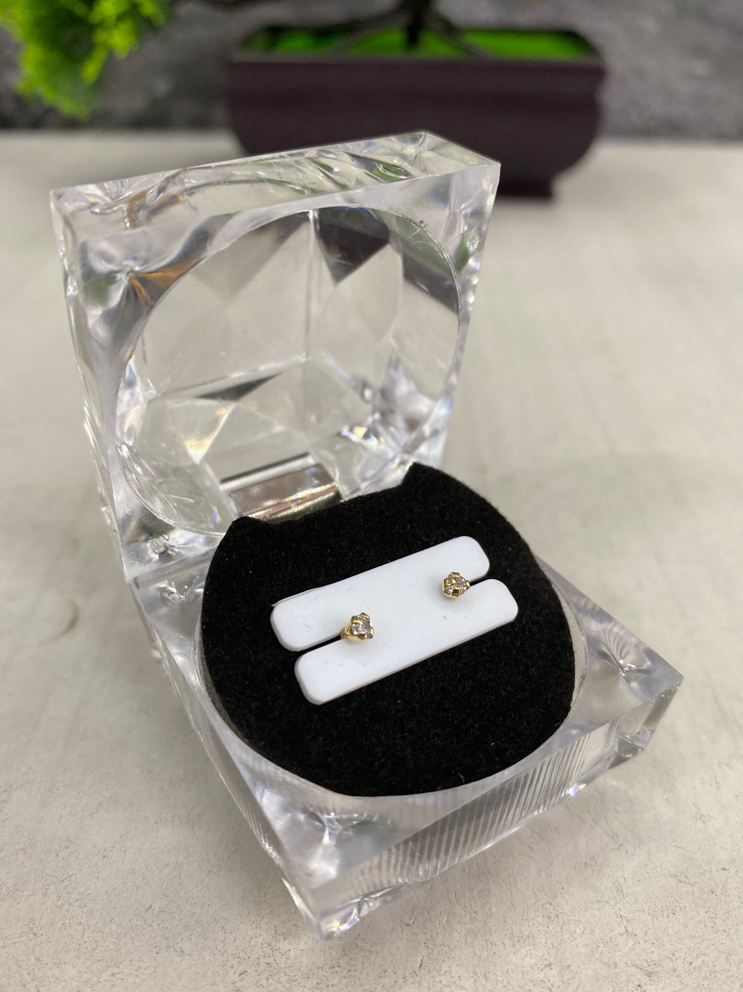 Topos circon blanco mini Rosca seguridad