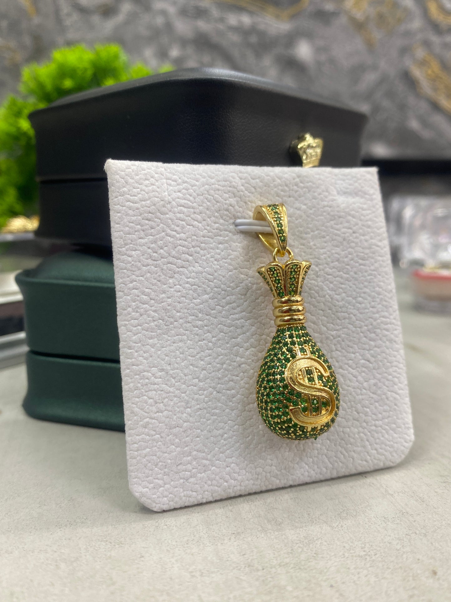 Dije Bolsa de dinero circonada grande